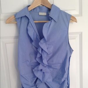 Ruffle front dress top by New York and Co size M